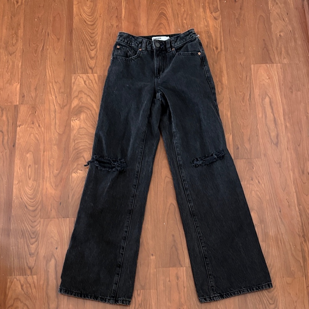Garage Wide Leg Black Jeans